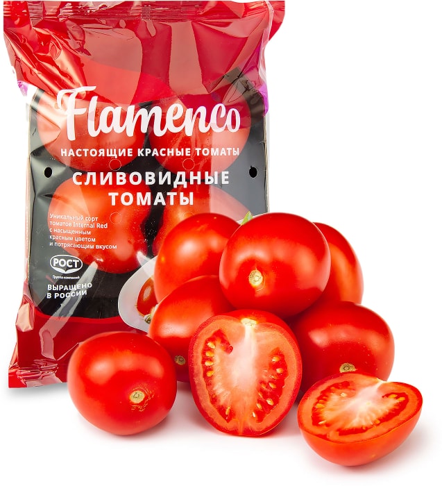 Помидоры Фламенко сливовидные 450г упаковка - купить с доставкой в Vprok.ruПерекрёсток по цене 169.00 руб.