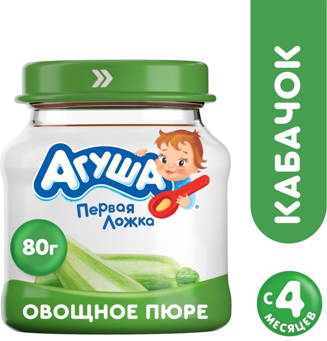 Пюре Агуша Кабачок 80г - купить с доставкой в Vprok.ru Перекрёсток по цене51.90 руб.