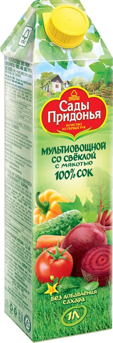 Сок Сады Придонья Мультиовощной со свеклой 1л - купить с доставкой в ...
