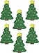 Украшение новогоднее Miland Прищепки из дерева Маленькая елочка 2.5см*6шт
