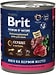 Влажный корм для собак Brit Premium by Nature с сердцем и печенью 850г