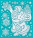 Наклейка на стекло новогодняя Magic Time Дед Мороз 15.5*17.5см + Раскраска
