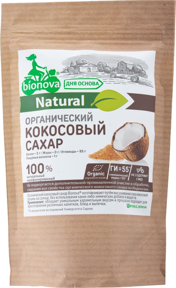 Сахар Bionova Кокосовый 200г от Vprok.ru