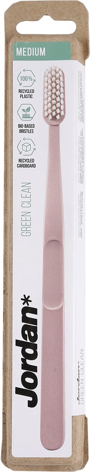 Зубная щетка Jordan Green Clean Medium средней жесткости розовая
