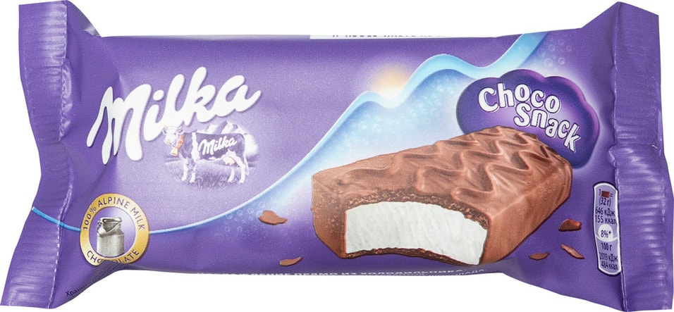 Пирожное Milka бисквитное с кремом с цельным молоком 32г от Vprok.ru