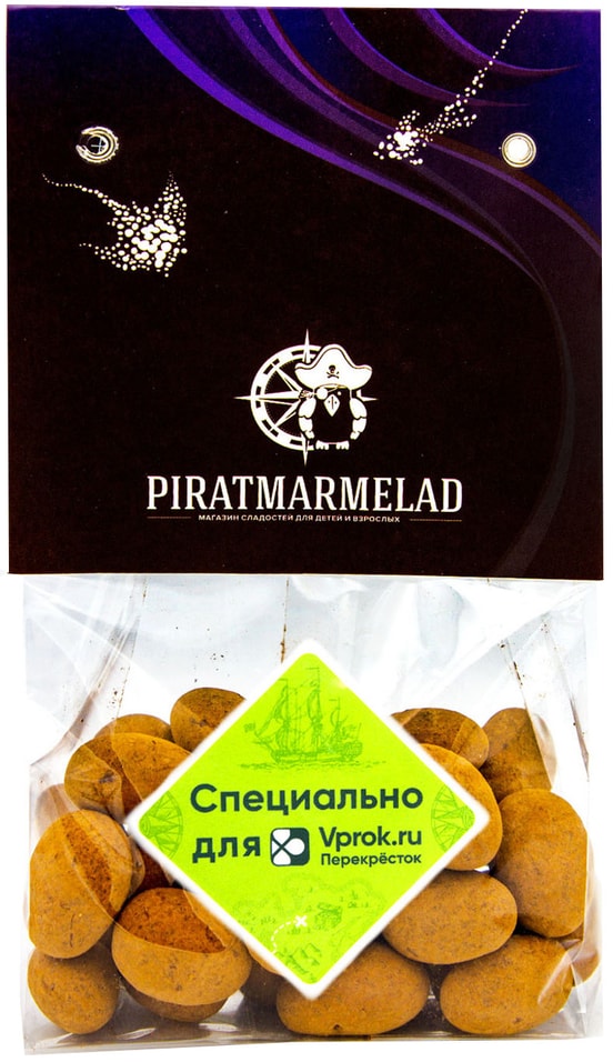 Драже Pirat Marmelad Миндаль в молочном шоколаде в какао 200г от Vprok.ru