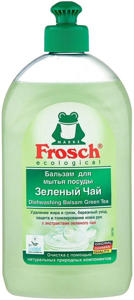 Бальзам для мытья посуды Frosch Зеленый чай 0.5л
