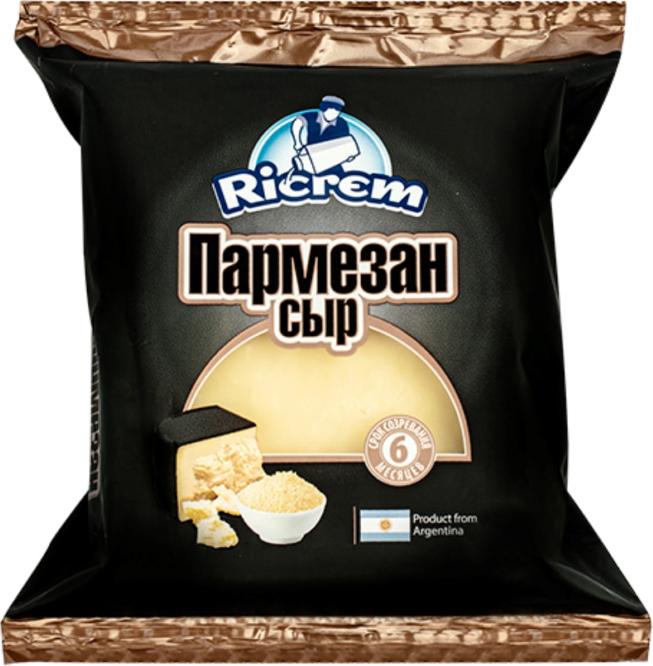 Сыр Ricrem Пармезан 42% 180г - Vprok.ru Перекрёсток