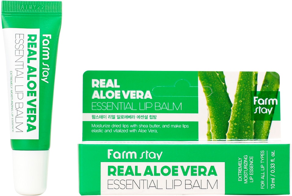 Бальзам для губ FarmStay Real Aloe Vera Essential Lip Balm 10мл от Vprok.ru