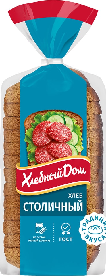 Хлеб Хлебный дом Столичный нарезка 700гс доставкой!