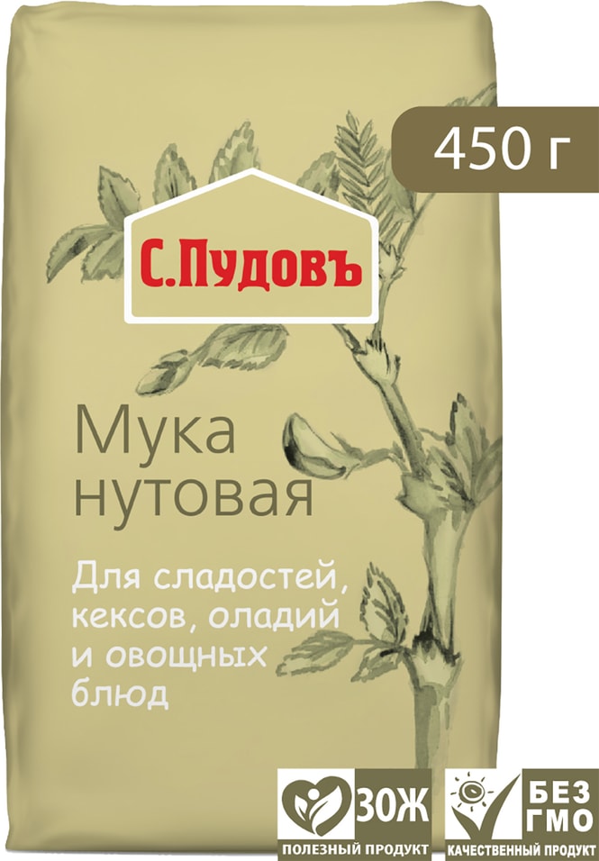 Мука С.Пудовъ Нутовая 450г - Vprok.ru Перекрёсток