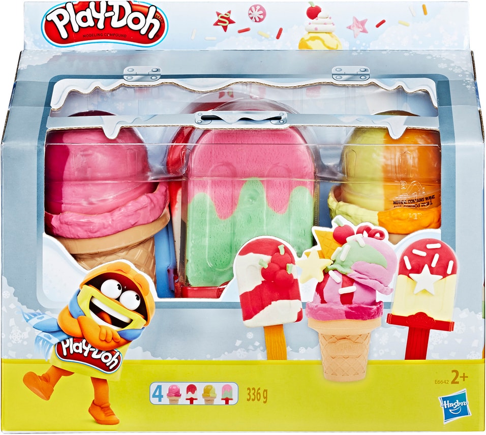 Набор игровой Play-Doh Масса для лепки Холодильник с мороженым