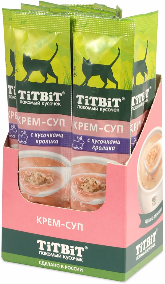 Крем-суп для кошек TiTBiT Лакомый кусочек с кроликом 10г*16шт