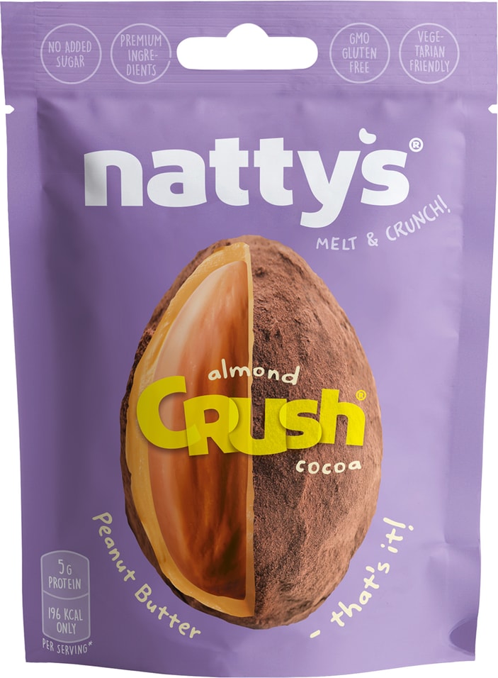 Драже Nattys Almond c миндалем в арахисовой пасте и какао 35г