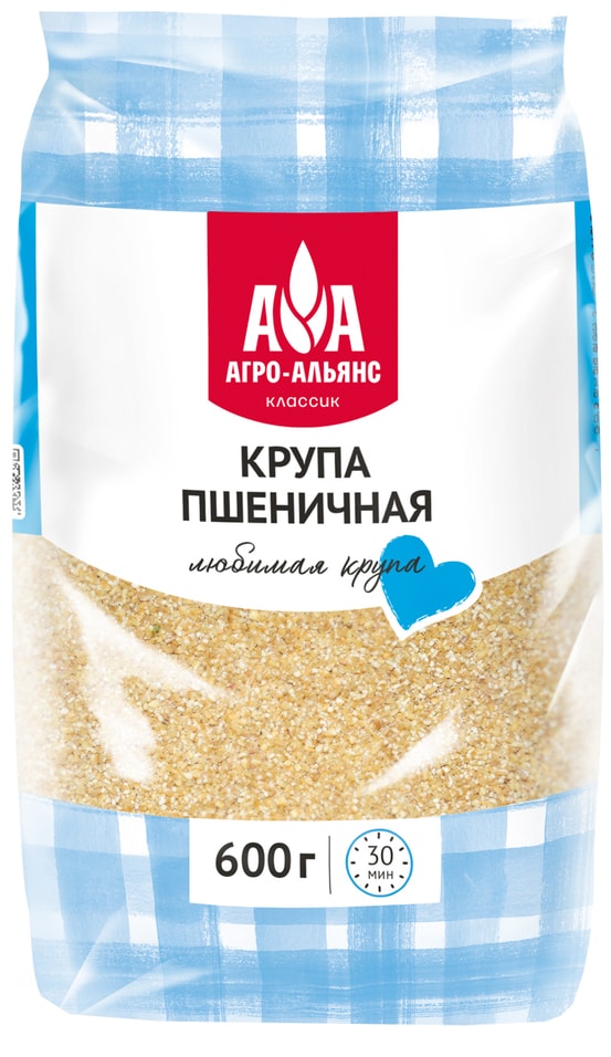 Крупа Агро-Альянс Пшеничная 600г - Vprok.ru Перекрёсток