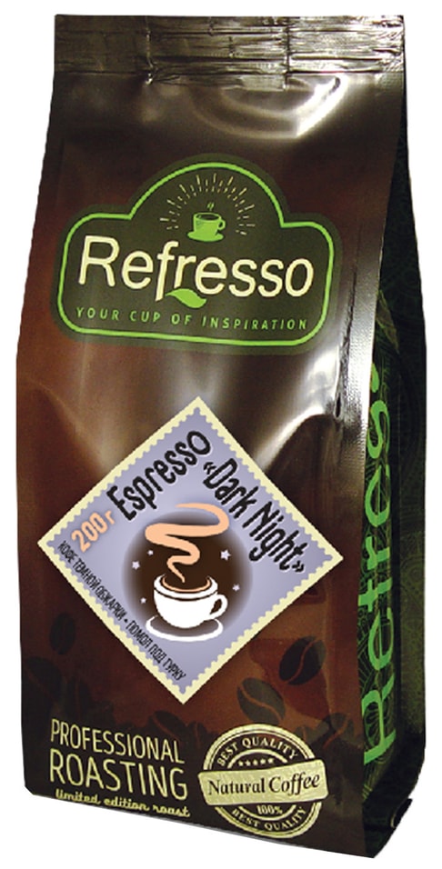 Кофе молотый Refresso Espresso Dark Night 200г от Vprok.ru