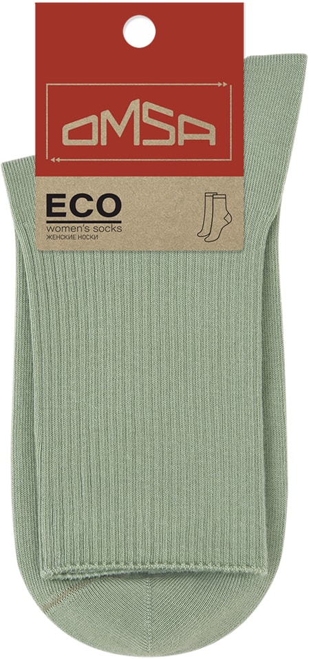 Носки женские Omsa Eco 254 с высоким паголенком Menta мятный Размер 39-41 219₽