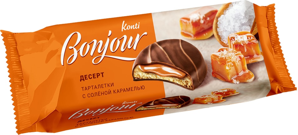 Десерт Konti Bonjour Соленая карамель 220г