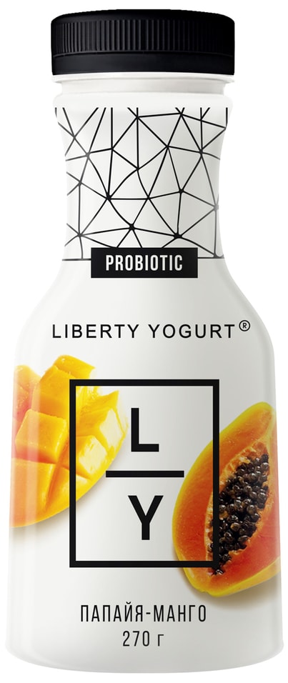 Биойогурт питьевой Liberty Yogurt Папайя-Манго 2% 270г