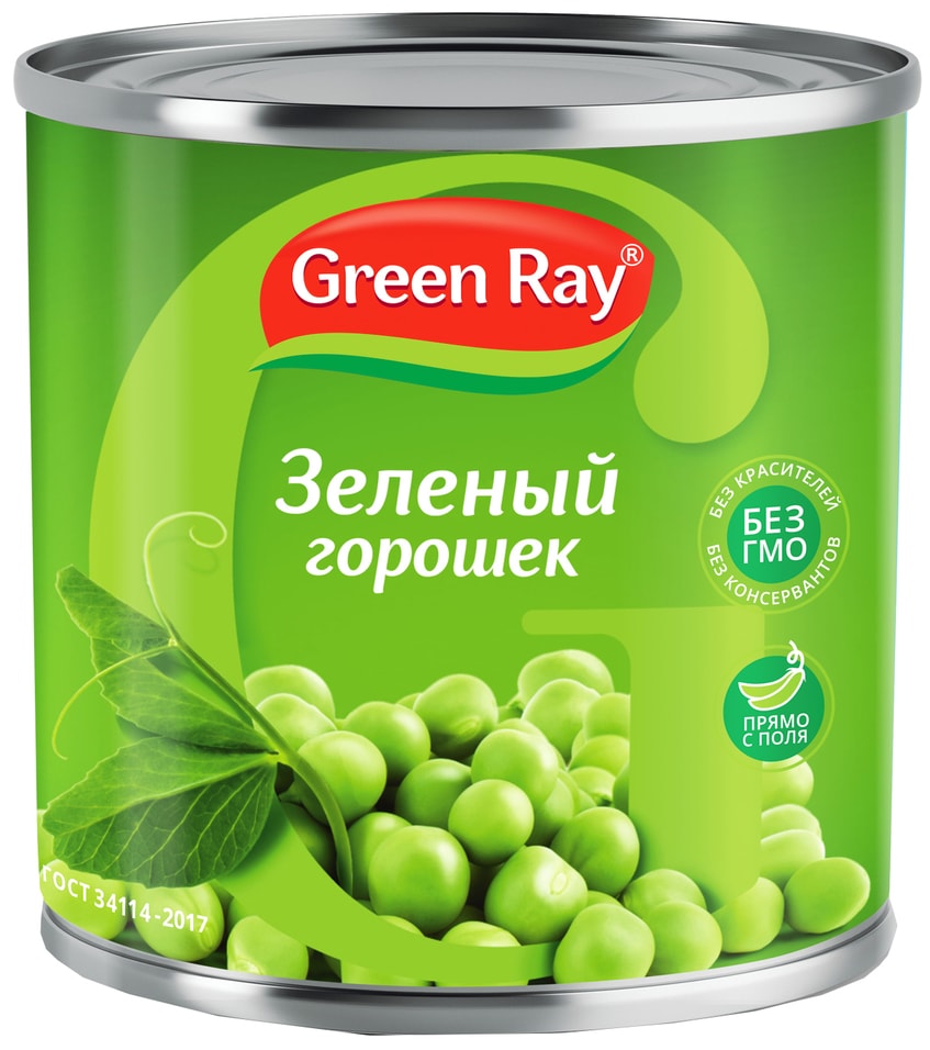 Горошек Green Ray зеленый 425мл - Vprokru Перекрёсток 121₽