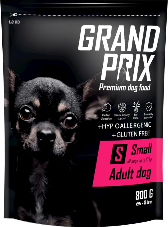 Корм для собак Grand Prix Small Adult Курица 800г 531₽
