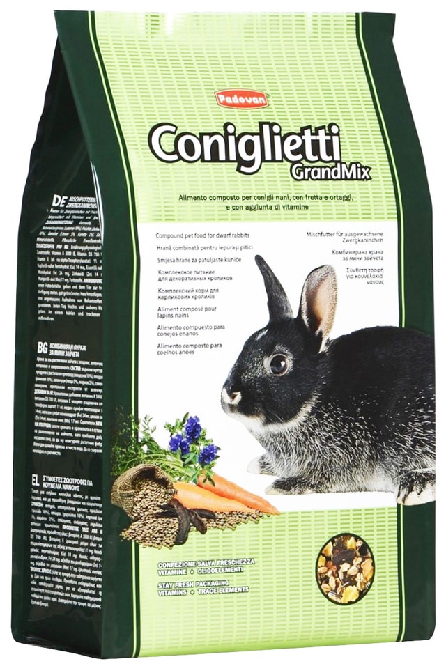 Корм для декоративных кроликов Padovan Grandmix coniglietti Основной 3кг