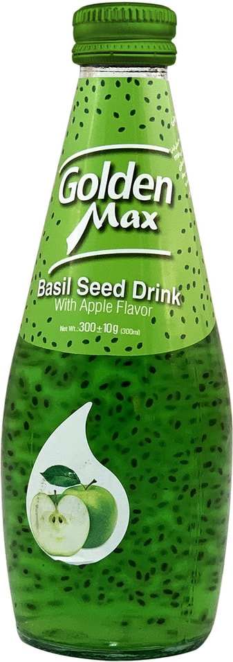 Напиток Golden Max со вкусом Яблока и семенами базилика 300г