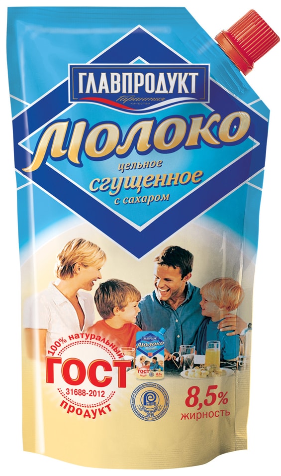 Молоко сгущенное Главпродукт 8.5% 270г от Vprok.ru