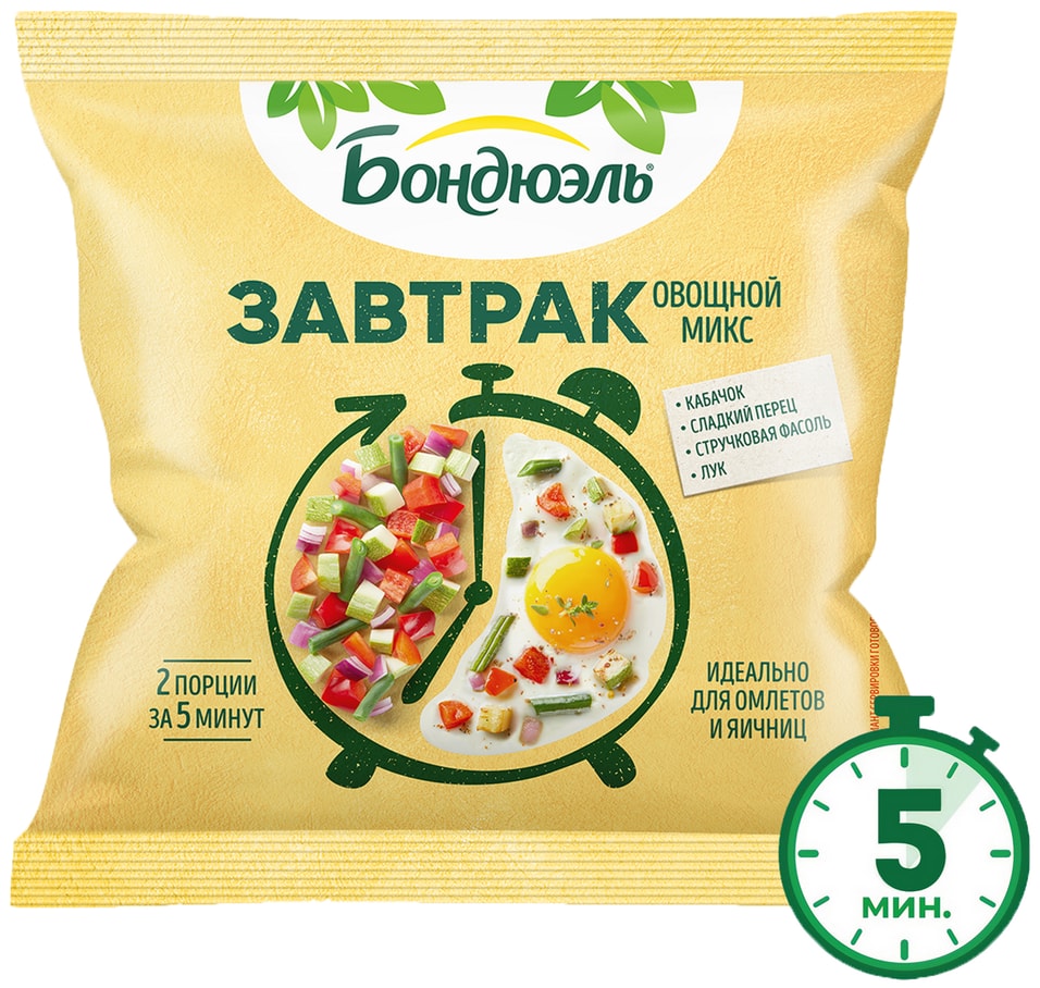 Смесь овощная Bonduelle Завтрак Овощной Микс с кабачком 200г