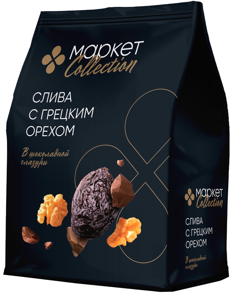 Слива Маркет Collection в шоколадной глазури с грецким орехом 180г
