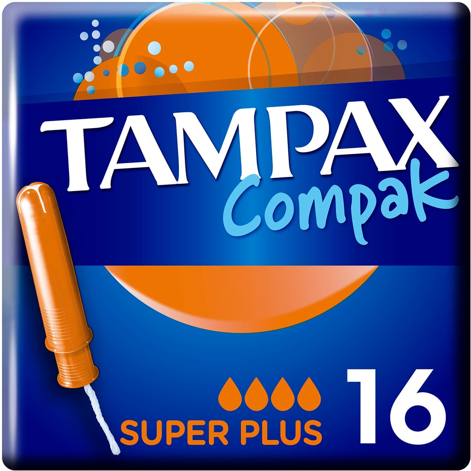 Тампоны Tampax Compak Super plus 16шт в ассортименте