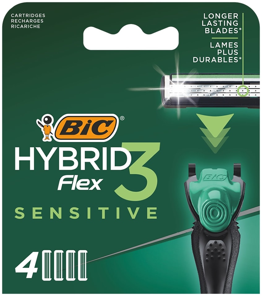 Кассеты для бритья Bic Hybrid 3 Flex Sensitive 4шт
