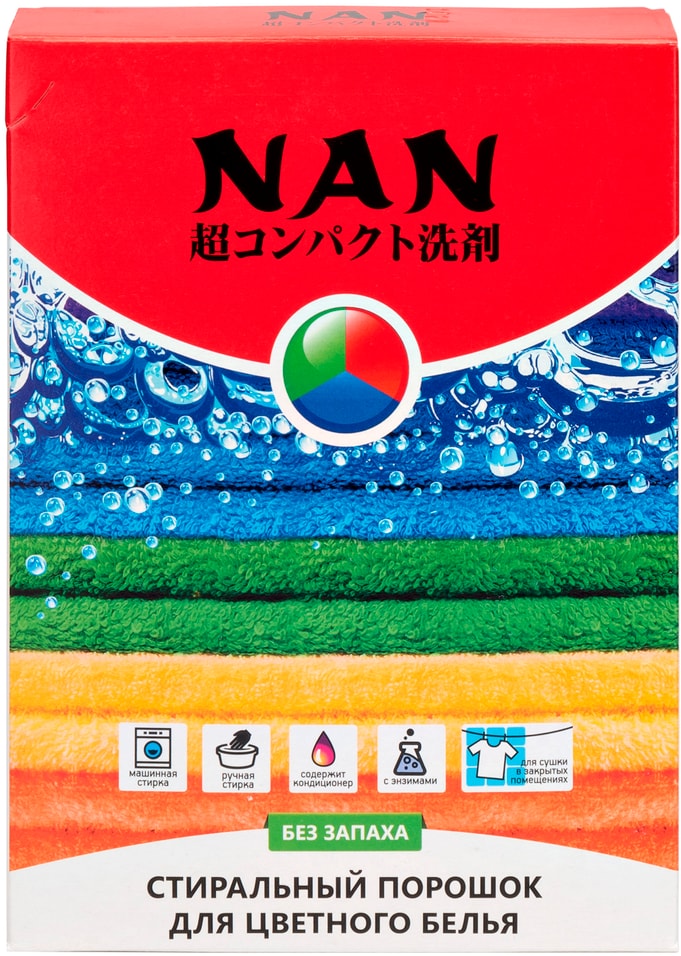 Стиральный порошок NAN для цветного и белого белья 400г