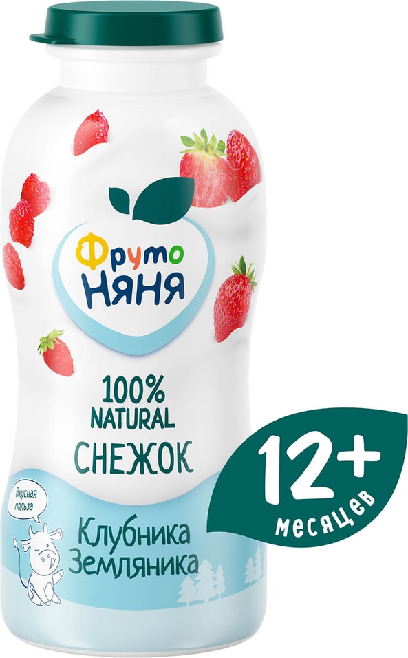 Снежок ФрутоНяня Клубника-Земляника 2% с 12 месяцев 200г