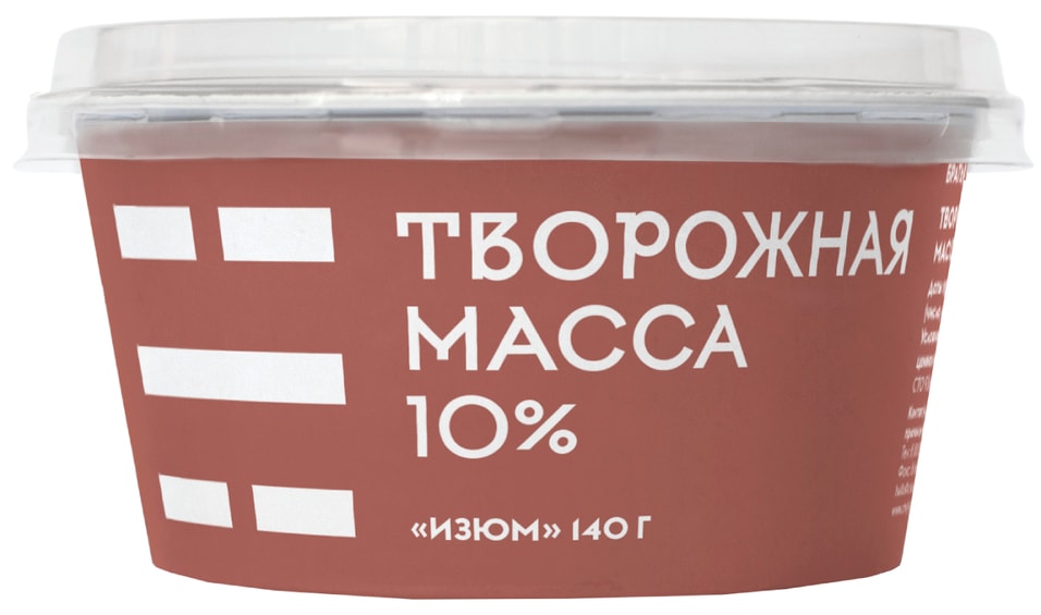 Масса творожная Братья Чебурашкины с изюмом 10% 140г