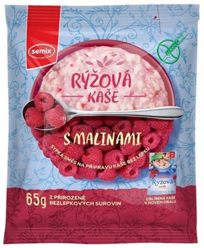 Каша Semix рисовая с малиной 65г