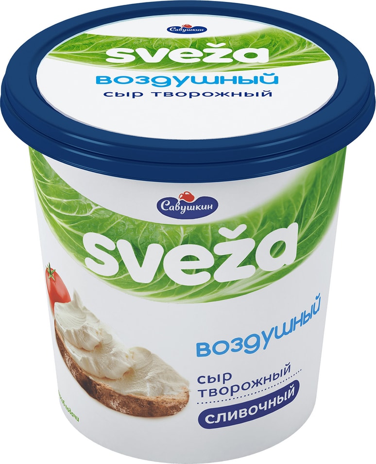 Сыр творожный Sveza Воздушный сливочный 60% 150г от Vprok.ru