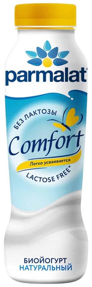 Йогурт питьевой Parmalat Comfort безлактозный натуральный 17 290г 80₽