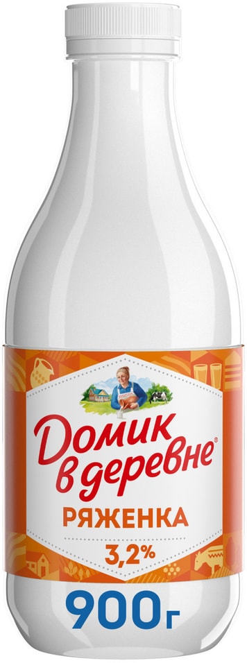 Ряженка Домик в деревне 3.2% 900г - Vprok.ru Перекрёсток