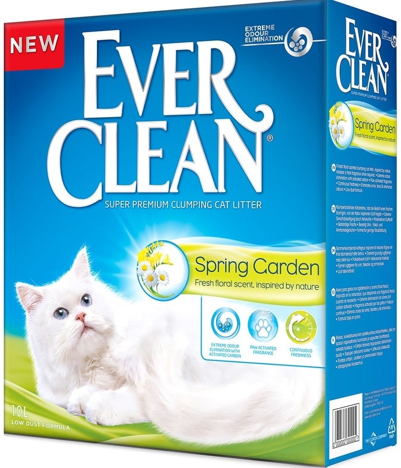 Наполнитель для кошачьего туалета Ever Clean Spring Garden c нежным ароматом весеннего сада 10л