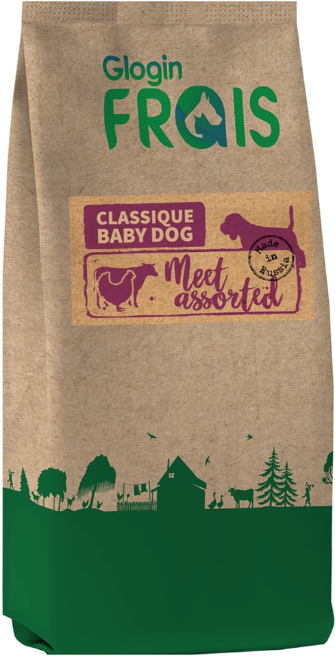 Сухой корм для щенков Frais Classique Baby Dog Meet Assorted мясное ассорти 2.5кг