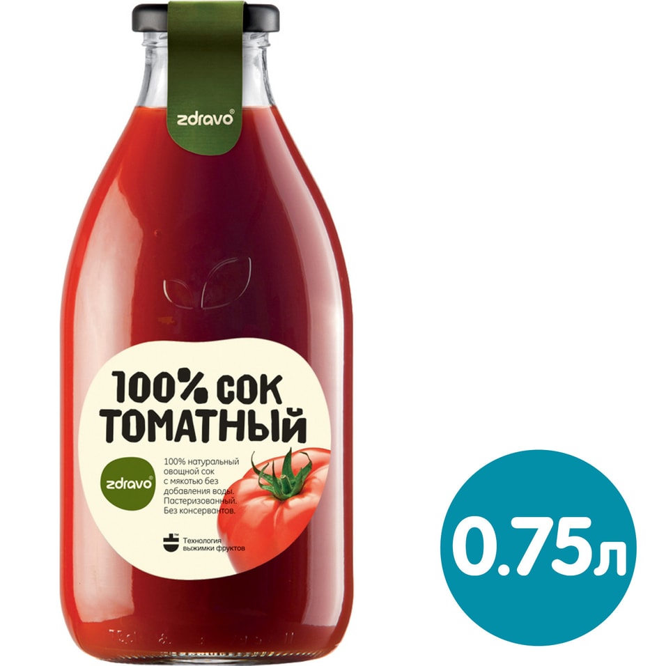Сок Zdravo томатный 750мл