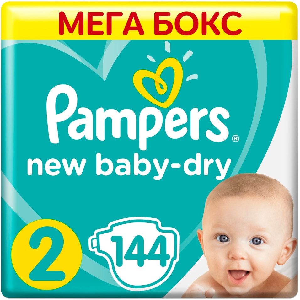 Подгузники Pampers New Baby-dry №2 4-8кг 144шт