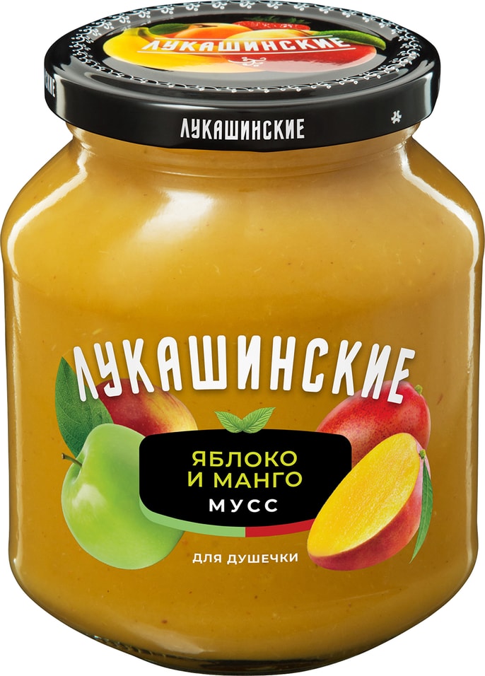 Мусс Лукашинские десерты Яблочно-манговый 370г