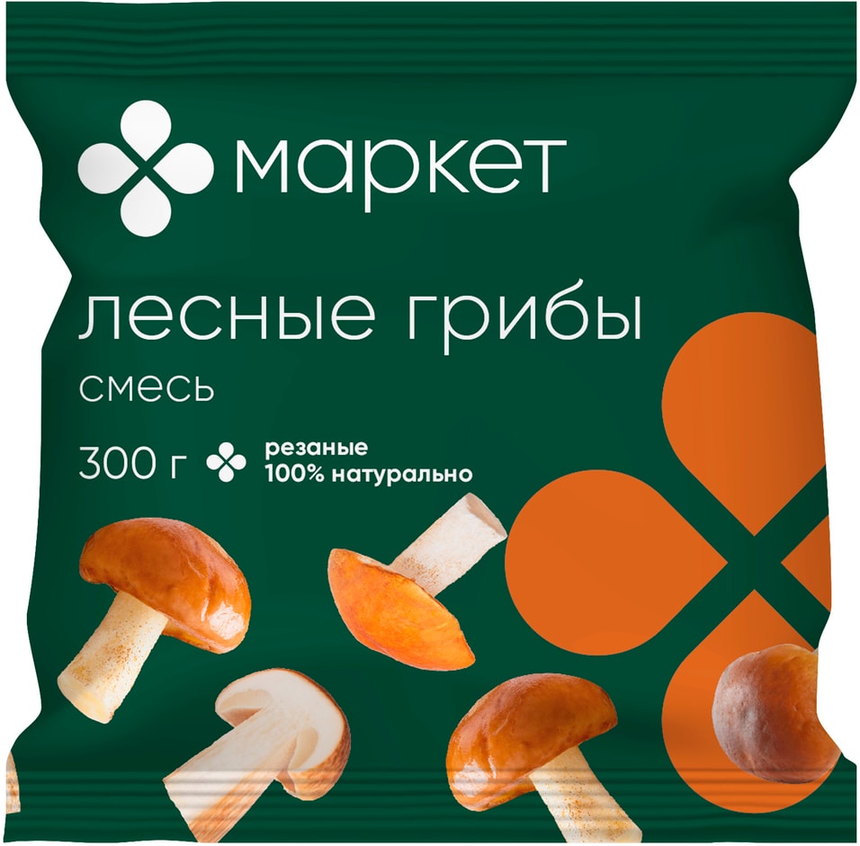 Смесь грибов Маркет лесных резаных быстрозамороженных 300г