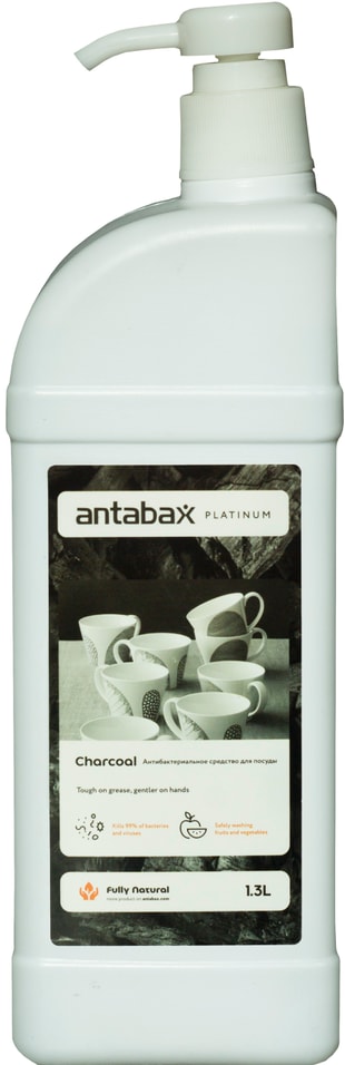 Средство для мытья посуды Antabax черный уголь 1.4кг