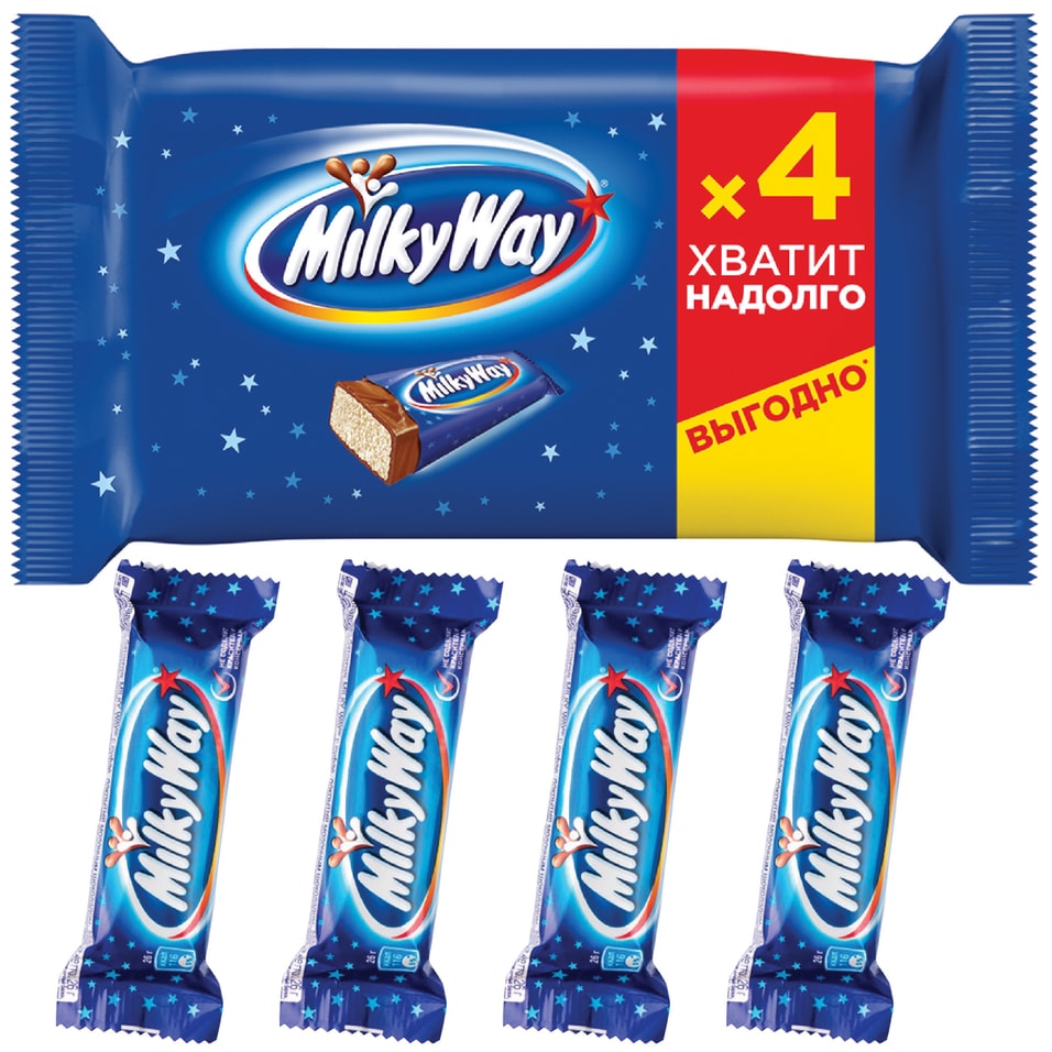 Шоколадный батончик Milky Way Мультипак 426г 114₽