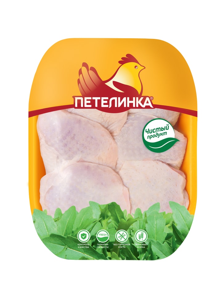 Бедро с кожей Петелинка цыплят-бройлеров 0.9-1.1кг