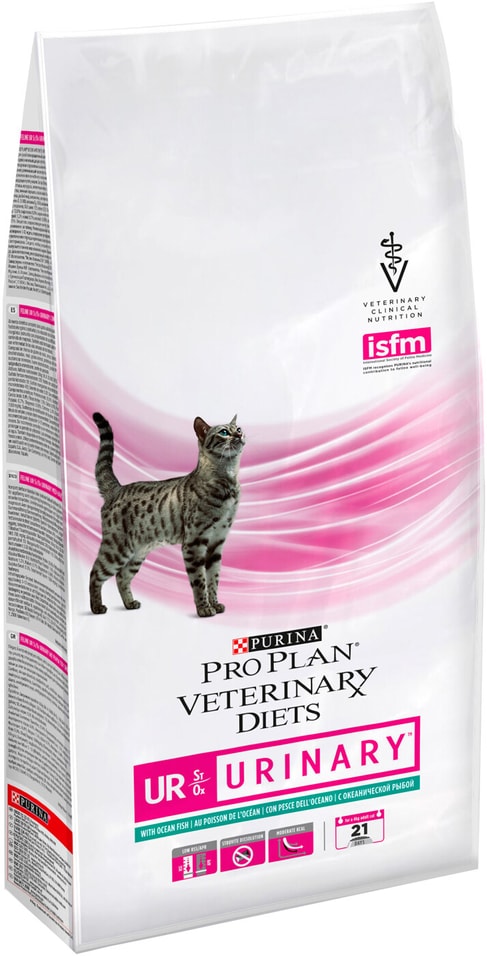 Сухой корм для кошек Pro Plan Veterinary diets UR Urinary для лечения МКБ с рыбой 1.5кг Сухой корм для кошек Pro Plan Veterinary diets UR Urinary для лечения МКБ с рыбой 1.5кг