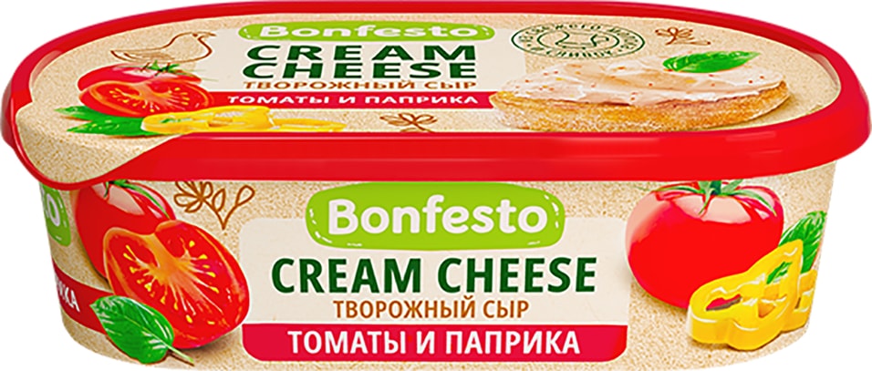 Сыр Bonfesto Кремчиз томаты и паприка 65 140г 149₽